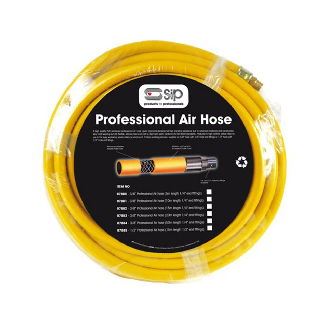SIP 07883 3/8" 20m Professional Air Hose 1 SIP 07883 3/8" 20m Professional Air Hose