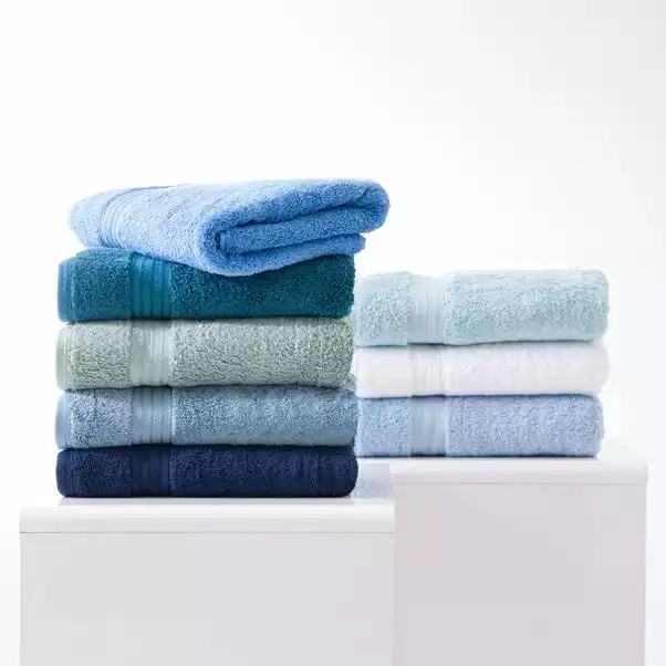 Dunelm Cornflower Egyptian Cotton Towel 3 Dunelm Cornflower Egyptian Cotton Towel - Image 3