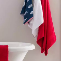 Dunelm Red Egyptian Cotton Towel -Dunelm Sales Store 1000072376 alt05