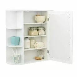 Lloyd Pascal Verona White Mirror Cabinet 6 Lloyd Pascal Verona White Mirror Cabinet -Dunelm Sales Store 1000087266 alt02