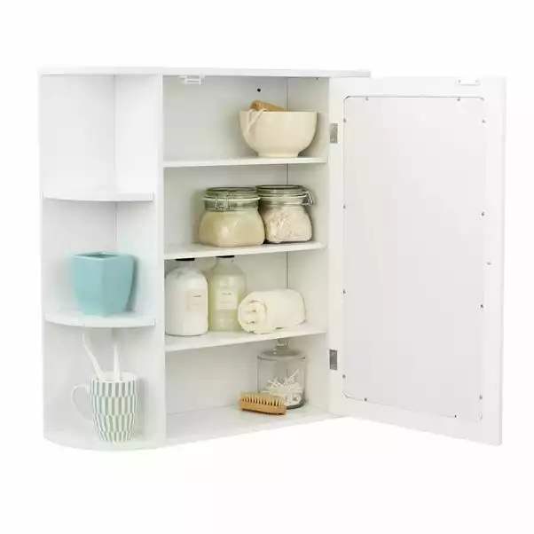 Lloyd Pascal Verona White Mirror Cabinet 3 Lloyd Pascal Verona White Mirror Cabinet - Image 3