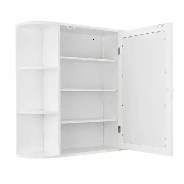 Lloyd Pascal Verona White Mirror Cabinet 4 Lloyd Pascal Verona White Mirror Cabinet - Image 4