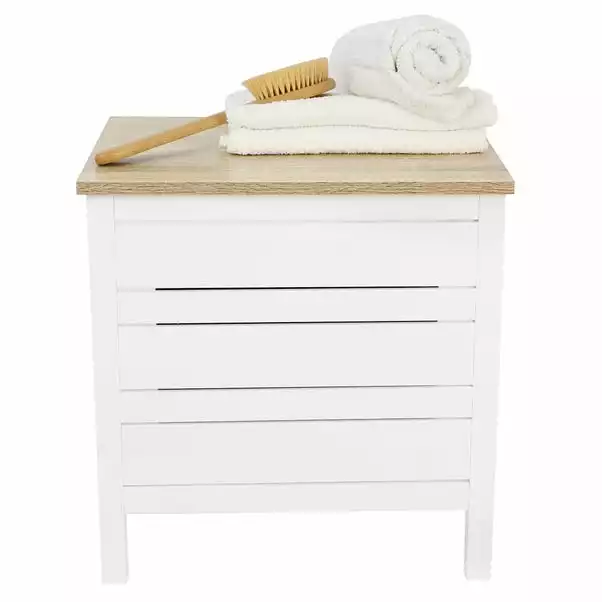 Lloyd Pascal Amalfi White Laundry Hamper 4 Lloyd Pascal Amalfi White Laundry Hamper - Image 4