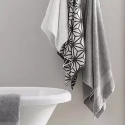 Dunelm Charcoal Geo Towel -Dunelm Sales Store 1000095346 alt03