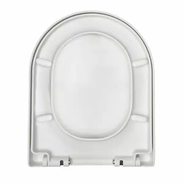 Dunelm Thermoplast White D Shape Toilet Seat 5 Dunelm Thermoplast White D Shape Toilet Seat - Image 5