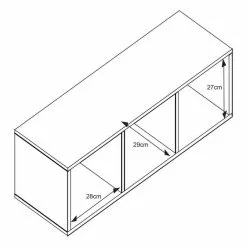 Dunelm Rome Modular 3 Cube Floor Standing Shelving Unit -Dunelm Sales Store 1000095950 alt04