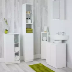Lloyd Pascal Siena White Tall Cabinet 9 Lloyd Pascal Siena White Tall Cabinet -Dunelm Sales Store 1000096416 alt04
