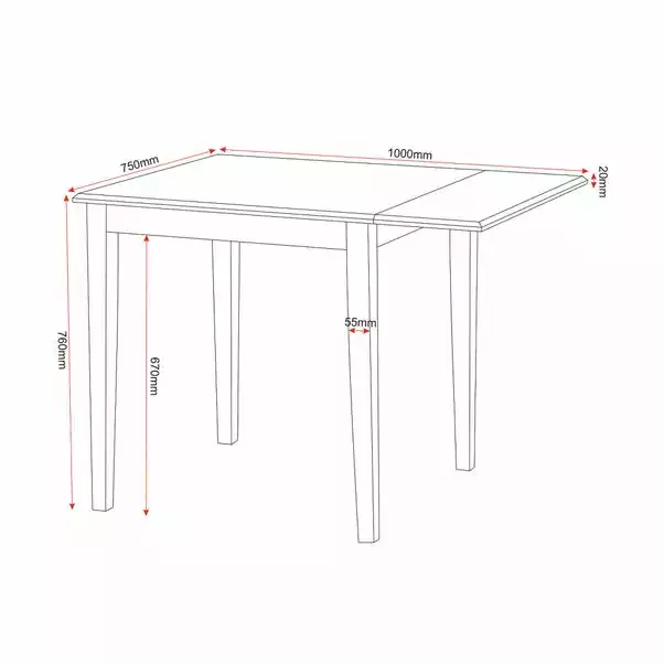 Seconique Vienna Flip Top Dining Table Set 4 Seconique Vienna Flip Top Dining Table Set - Image 4
