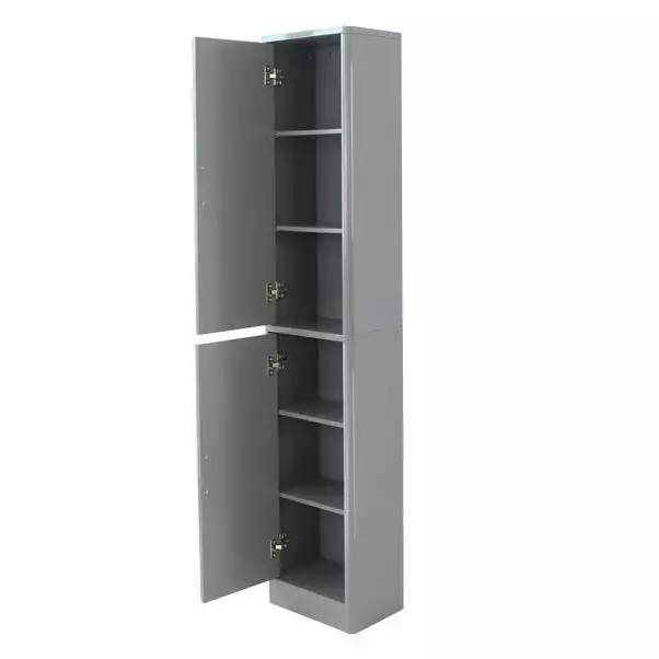 Lloyd Pascal Sicily Grey Tall Cabinet 3 Lloyd Pascal Sicily Grey Tall Cabinet - Image 3