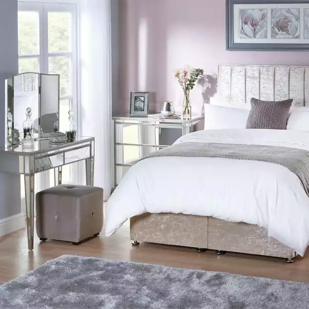 Dunelm Fitzgerald 5 Drawer Chest, Mirrored 2 Dunelm Fitzgerald 5 Drawer Chest, Mirrored - Image 2