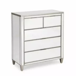Dunelm Fitzgerald 5 Drawer Chest, Mirrored 8 Dunelm Fitzgerald 5 Drawer Chest, Mirrored -Dunelm Sales Store 1000133581 alt02