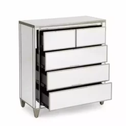 Dunelm Fitzgerald 5 Drawer Chest, Mirrored 9 Dunelm Fitzgerald 5 Drawer Chest, Mirrored -Dunelm Sales Store 1000133581 alt03