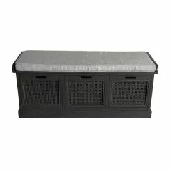 Dunelm Lucy Cane Charcoal Storage Bench -Dunelm Sales Store 1000150474 alt02