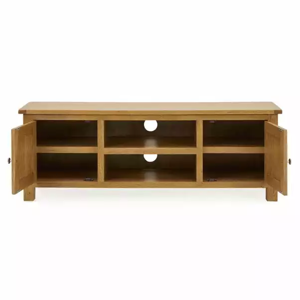 Dunelm Bromley Wide TV Unit Oak 3 Dunelm Bromley Wide TV Unit Oak - Image 3
