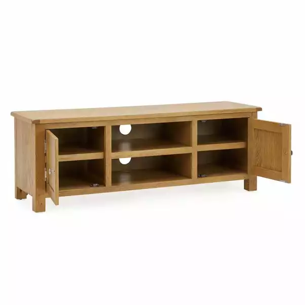 Dunelm Bromley Wide TV Unit Oak 5 Dunelm Bromley Wide TV Unit Oak - Image 5