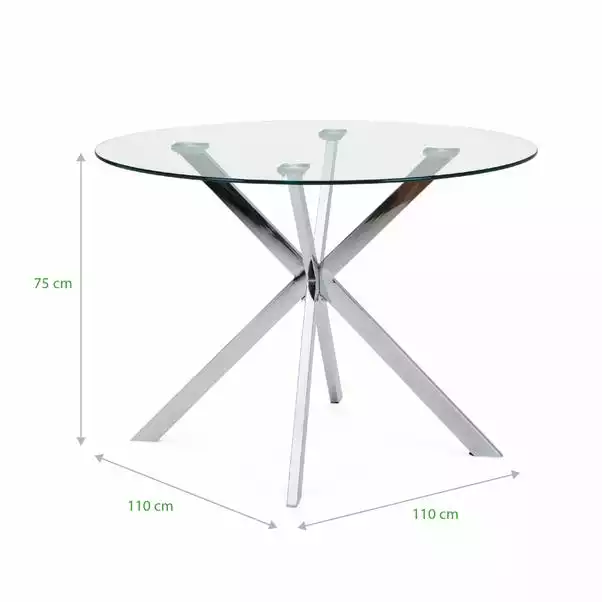 Dunelm Lumia Glass Round Table 6 Dunelm Lumia Glass Round Table - Image 6