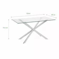 Dunelm Lumia Glass Dining Table -Dunelm Sales Store 1000157902 alt08