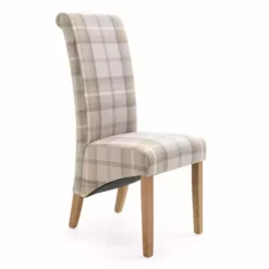 Dunelm Chester Set Of 2 Dining Chairs Natural Woven Check -Dunelm Sales Store 1000157944 alt01