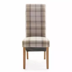 Dunelm Chester Set Of 2 Dining Chairs Natural Woven Check -Dunelm Sales Store 1000157944 alt02