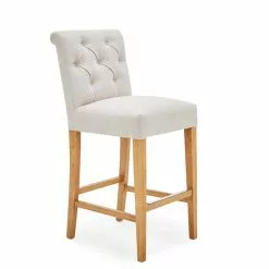 Dunelm Newbury Bar Stool Natural Linen -Dunelm Sales Store 1000157975 alt02