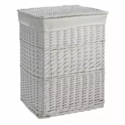 Dunelm Versailles White Square Laundry Basket -Dunelm Sales Store 1000159786 alt02