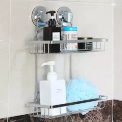 Dunelm Twist N Lock Rectangle Two Tier Shower Caddy -Dunelm Sales Store 1000160156 alt04