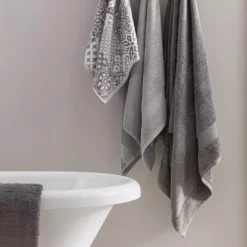 Dunelm Geo Tile Grey Towel -Dunelm Sales Store 1000160198 alt06