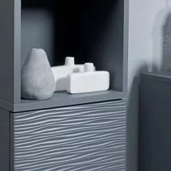 Lloyd Pascal Grey Wave Tall Cabinet -Dunelm Sales Store 1000160243 alt05