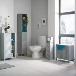 Lloyd Pascal Grey Tuscany Tall Cabinet -Dunelm Sales Store 1000161867 alt03