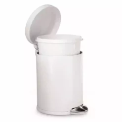 Simplehuman 4.5 Litre White Round Pedal Bin -Dunelm Sales Store 1000162301 alt03