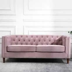 Kyoto Leah Velvet Chesterfield 3 Seater Sofa -Dunelm Sales Store 1000165596 alt05