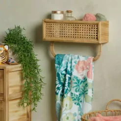 Dunelm French Cane Shelf Towel Rail -Dunelm Sales Store 1000167294 alt03