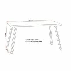 Seconique Quebec Wave Dining Table -Dunelm Sales Store 1000169765 alt02