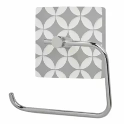 Dunelm Geo Tile Grey Toilet Roll Holder 6 Dunelm Geo Tile Grey Toilet Roll Holder -Dunelm Sales Store 1000180572 alt02