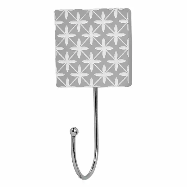 Dunelm Geo Tile Grey Diamond Hook 3 Dunelm Geo Tile Grey Diamond Hook - Image 3