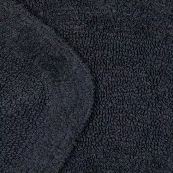 Dunelm Supersoft Charcoal Oval Bath Mat 3 Dunelm Supersoft Charcoal Oval Bath Mat - Image 3