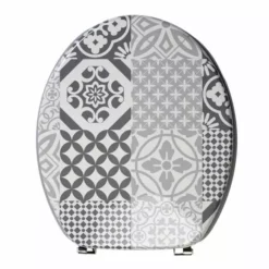Dunelm Geo Tile Grey Toilet Seat -Dunelm Sales Store 1000180609 alt02