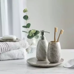 Dorma Purity Marble Natural Lotion Dispenser -Dunelm Sales Store 1000180610 alt05