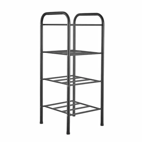 Dunelm Black Metal Slim 4 Tier Rack 2 Dunelm Black Metal Slim 4 Tier Rack - Image 2