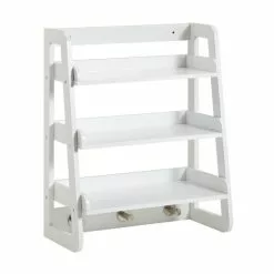 Lloyd Pascal Jasper White Wall Mounted Shelves With Chrome Hooks -Dunelm Sales Store 1000182100 alt02