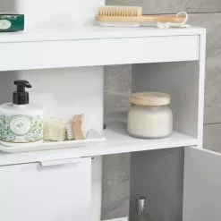 Lloyd Pascal Jaxon White Under Sink Unit With Open Shelf -Dunelm Sales Store 1000182103 alt03