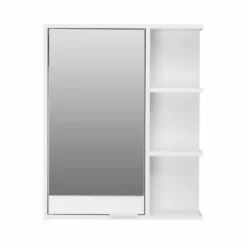 Lloyd Pascal Jaxon White Single Door Wall Cabinet With Open Shelves -Dunelm Sales Store 1000182104 alt04