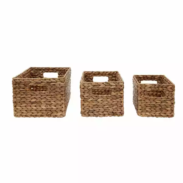 Dunelm Water Hyacinth Set Of 3 Small Baskets 3 Dunelm Water Hyacinth Set Of 3 Small Baskets - Image 3