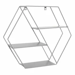 Dunelm Grey Large Hexagonal Shelf 5 Dunelm Grey Large Hexagonal Shelf -Dunelm Sales Store 1000182517 alt02