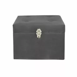 Dunelm Luxe Grey Velvet Storage Trunk -Dunelm Sales Store 1000184653 alt03