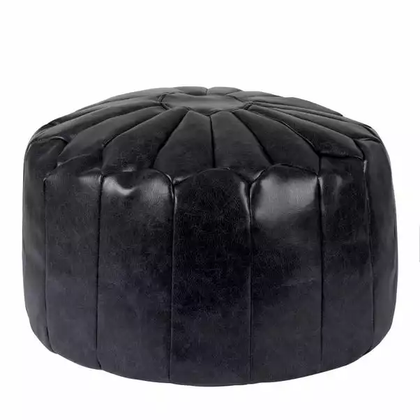 Dunelm Moroccan Pouffe Black 2 Dunelm Moroccan Pouffe Black - Image 2