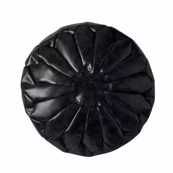 Dunelm Moroccan Pouffe Black 3 Dunelm Moroccan Pouffe Black - Image 3