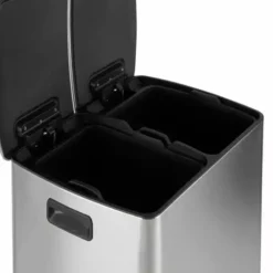 Dunelm Stainless Steel 40L Curve Recycling Bin -Dunelm Sales Store 1000185514 alt05