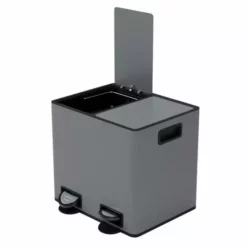 Vintage 16L Low Recycling Bin Charcoal -Dunelm Sales Store 1000185993 alt03