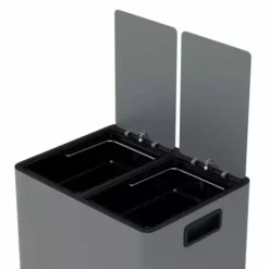 Vintage 16L Low Recycling Bin Charcoal -Dunelm Sales Store 1000185993 alt04